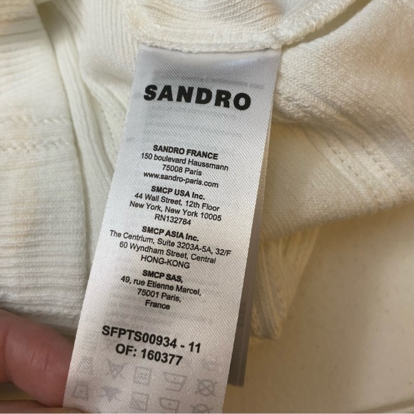 Sandro Cotton Rich Ruffled Top Women’s Size Small - Picture 5 of 7